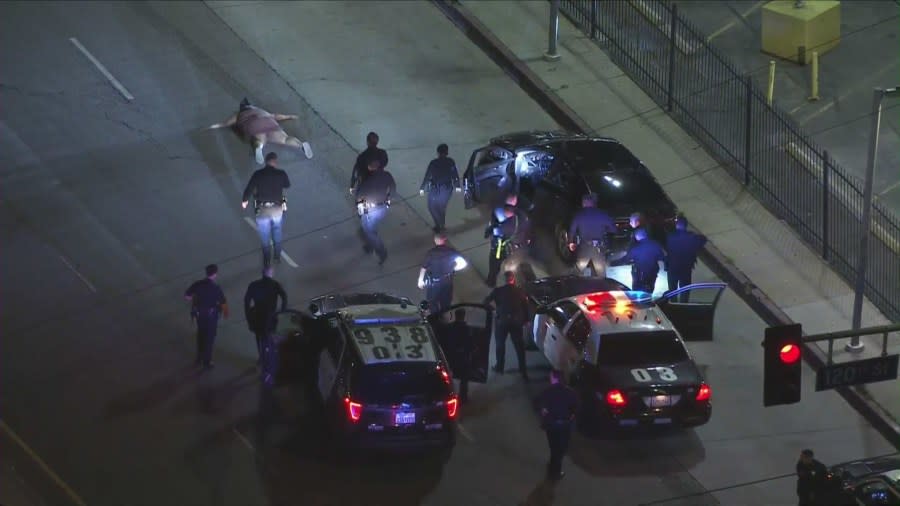 Pursuit suspect surrenders after high-speed chase in L.A.