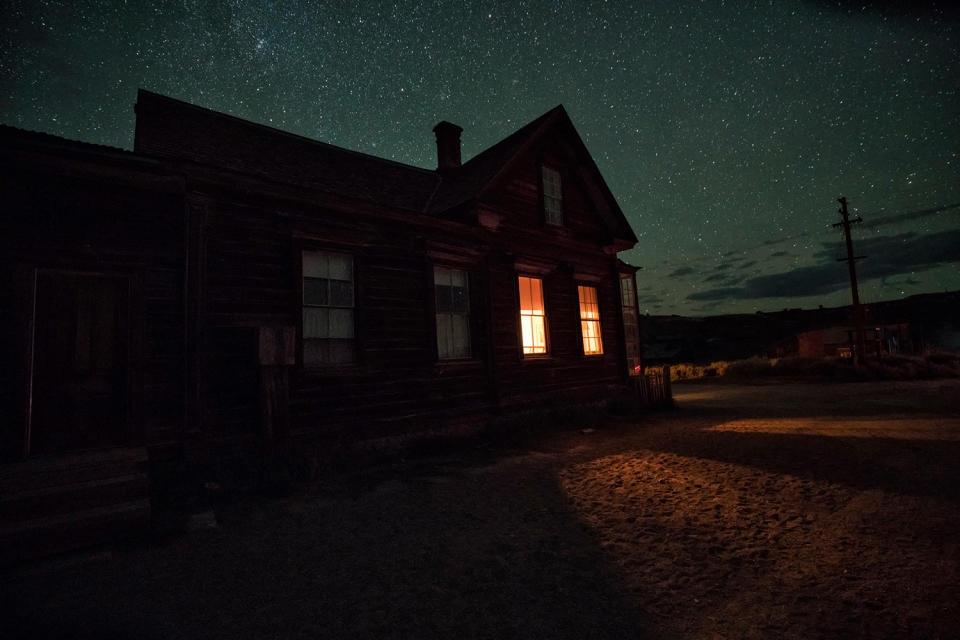 <p>“It’s hard to imagine how beautiful the town is with the Milky Way visible overhead.” (Photo: Matthew Christopher — Abandoned America/Caters News) </p>