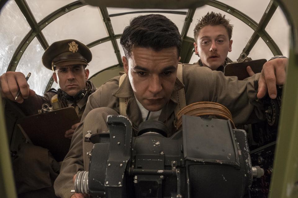 Josh Bolt as Dunbar (top right) in Catch 22.