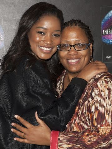 <p>Michael Bezjian/WireImage</p> Keke Palmer and Sharon Palmer attend the American Music Awards on November 22, 2013 in Los Angeles, California