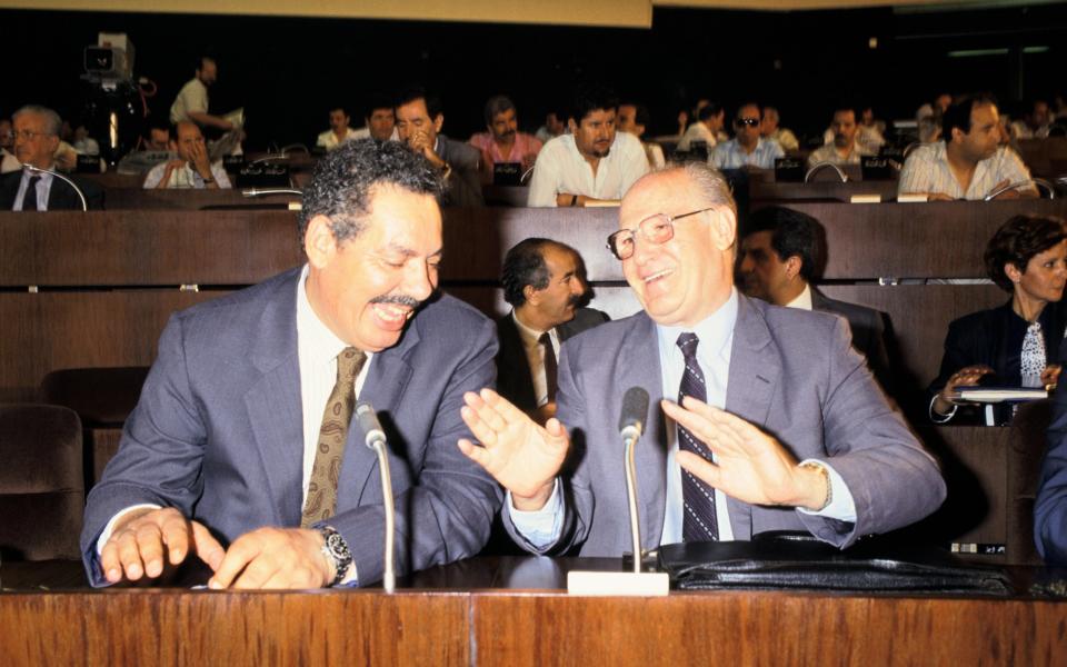 Nezzar with government minister Abdelatif Rahal