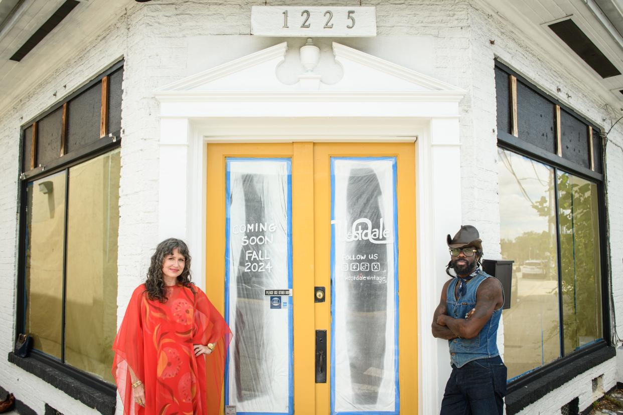 Michelle L. Clark and Jamil Rashad, owners of Westdale Vintage at 1225 Fort Bragg Road, which opens this fall.