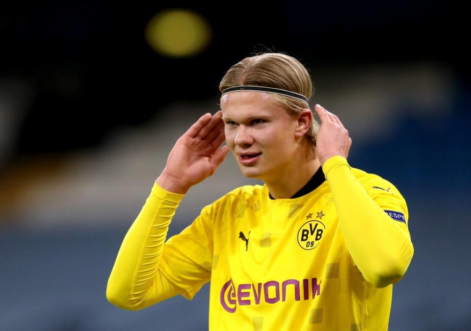 Borussia Dortmund’s Erling Haaland during the UEFA Champions League match at the Etihad Stadium, Manchester (Nick Potts/PA) (PA Archive)