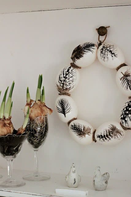 Feathers and Eggs Wreath