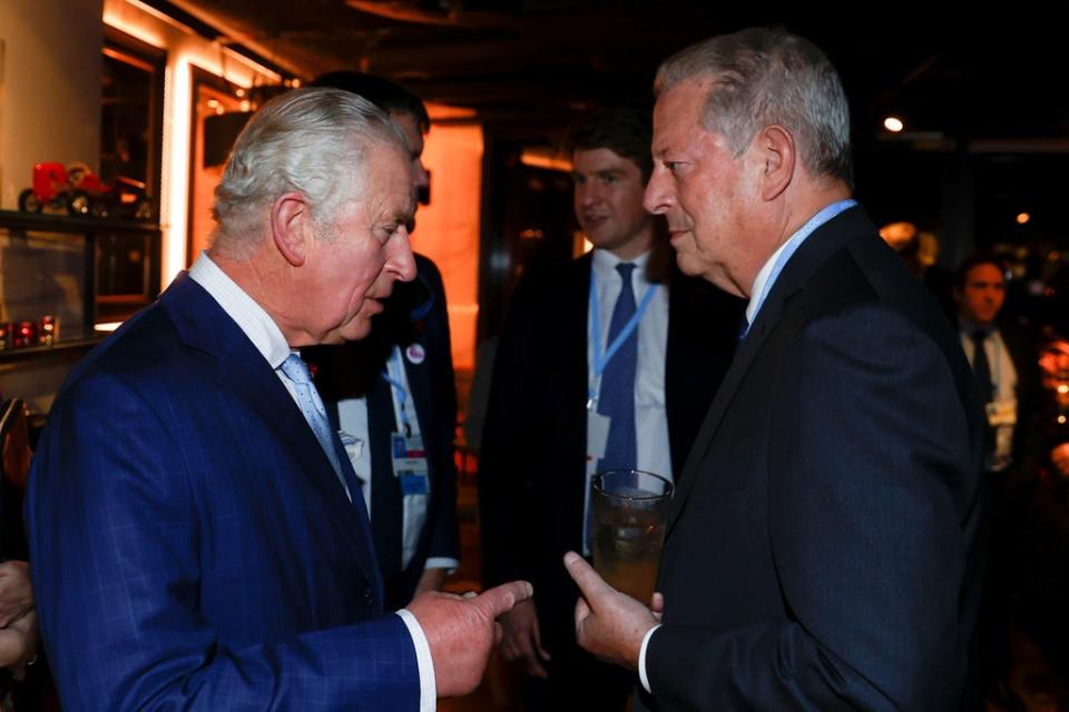 Al Gore met the Prince of Wales at a reception for the Cop26 summit (Phil Noble/PA) (PA Wire)