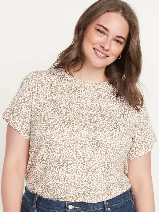 Old Navy Luxe Printed Crew-Neck T-Shirt