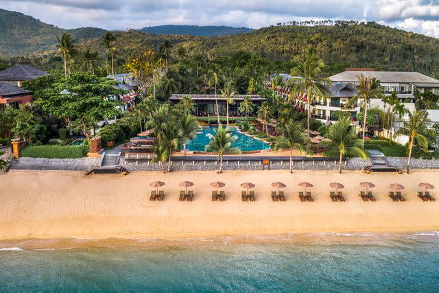 <p>Courtesy of Minor Hotels</p> A view of the Anantara Bophut's beach resort.