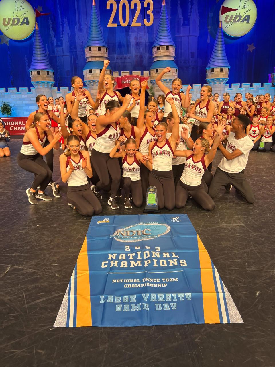 Bearden High School Dance Team took home the first-place trophy in the Large Varsity Game Day division during the Universal Dance Association (UDA) National Dance Team Championships, held in Orlando from February 3-5, 2023.