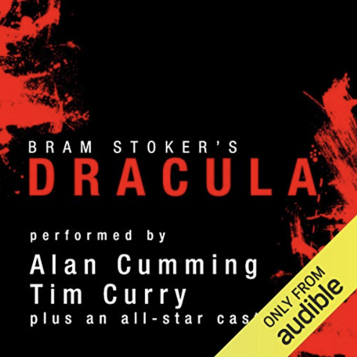 Narrated by: Alan Cumming, Tim Curry, Simon Vance, Katherine Kellgren, Susan Duerden, John Lee, Graeme Malcolm, and Steven Crossley.What it's about: The title of this 1897 classic is well-known to many, but this cast brings the original story of an evil Transylvanian count to life. And since it's spooky season, what better time to read then now? Start listening here.