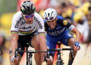 Cycling - Tour de France cycling race - Stage 2 from Saint-Lo to Cherbourg-en-Cotentin, France - 03/07/2016 - Tinkoff rider Peter Sagan of Slovakia wins on the finish line. REUTERS/Jean-Paul Pelissier