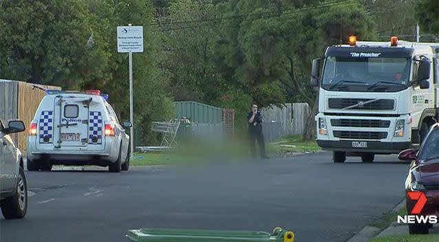 Police at the scene of the shooting in Heidelberg West. Source: 7 News