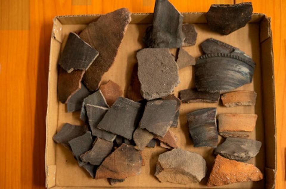 The pieces were likely thrown out as garbage, some of which still had food from the late Middle Ages, officials said.