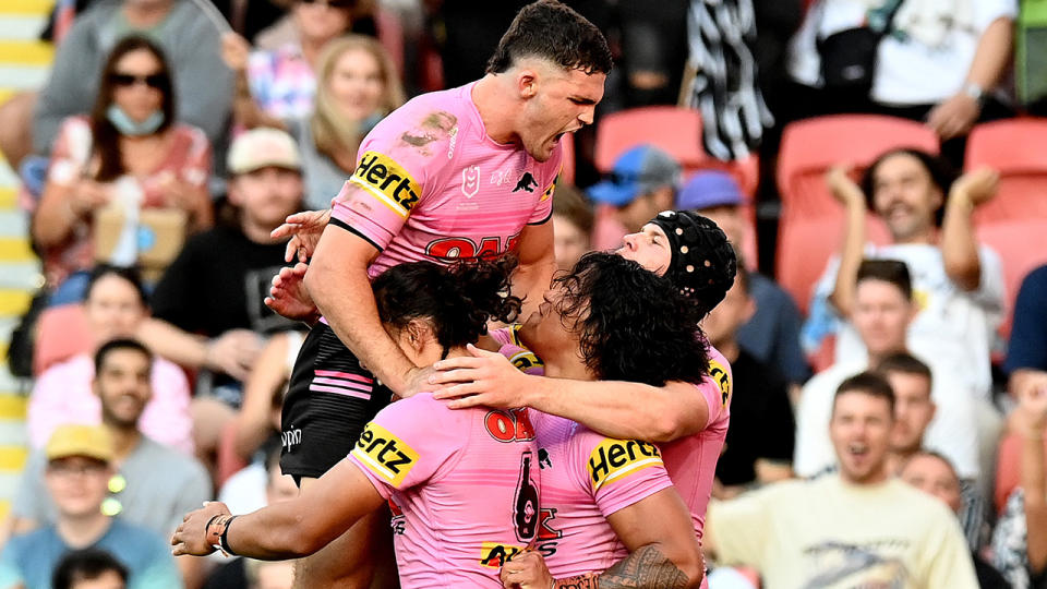 Nathan Cleary and the Penrith Panthers proved too strong for the Melbourne Storm in a thrilling preliminary final last weekend. (Photo by Bradley Kanaris/Getty Images)