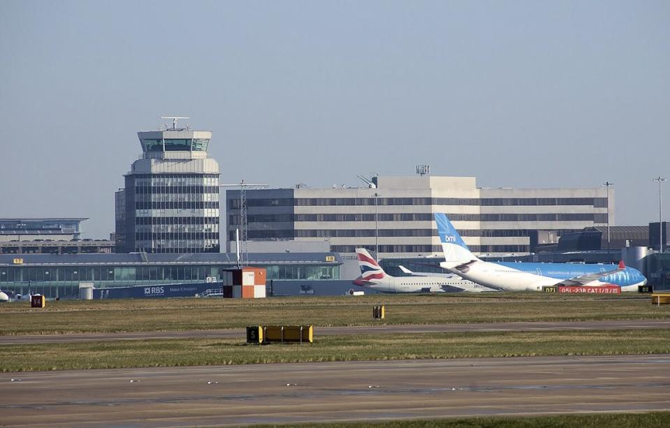 Manchester airport from the south