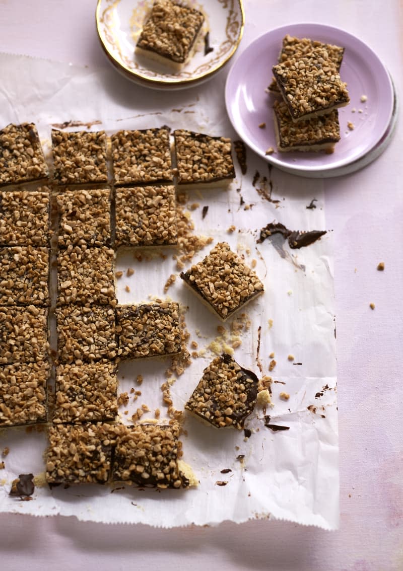 Layered Chocolate Toffee Bars