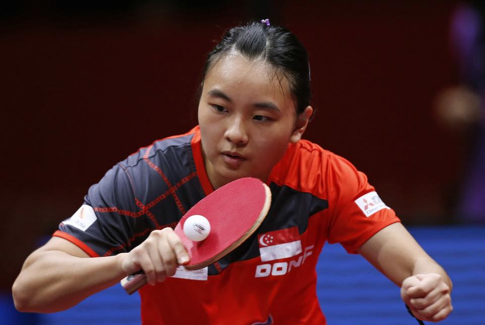 Isabelle Li Siyun at the World Team Table Tennis Championships in 2014. REUTERS/Toru Hanai