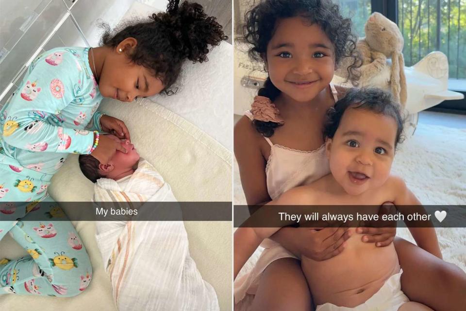 <p>Khloe Kardashian/Snapchat</p> True and Tatum