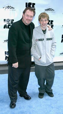 Stephen Root and son at the Radio City Music Hall premiere of Ice Age