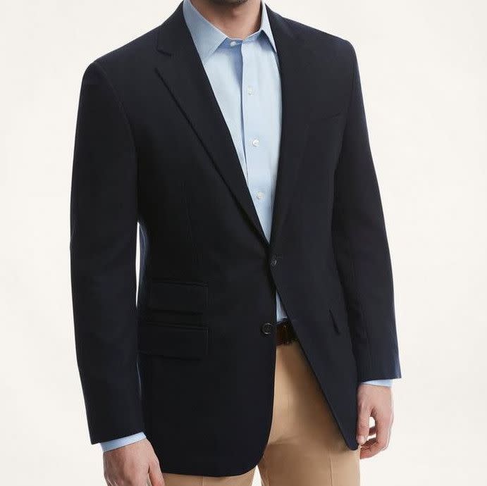 <p><a href="https://go.redirectingat.com?id=74968X1596630&url=https%3A%2F%2Fwww.brooksbrothers.com%2Fmadison-traditional-fit-hopsack-blazer%2FMD00117.html&sref=https%3A%2F%2Fwww.menshealth.com%2Fstyle%2Fg44370433%2Ftravel-blazers-for-men%2F" rel="nofollow noopener" target="_blank" data-ylk="slk:Shop Now;elm:context_link;itc:0;sec:content-canvas" class="link ">Shop Now</a></p><p>Madison Hopsack Blazer</p><p>$383.60</p>