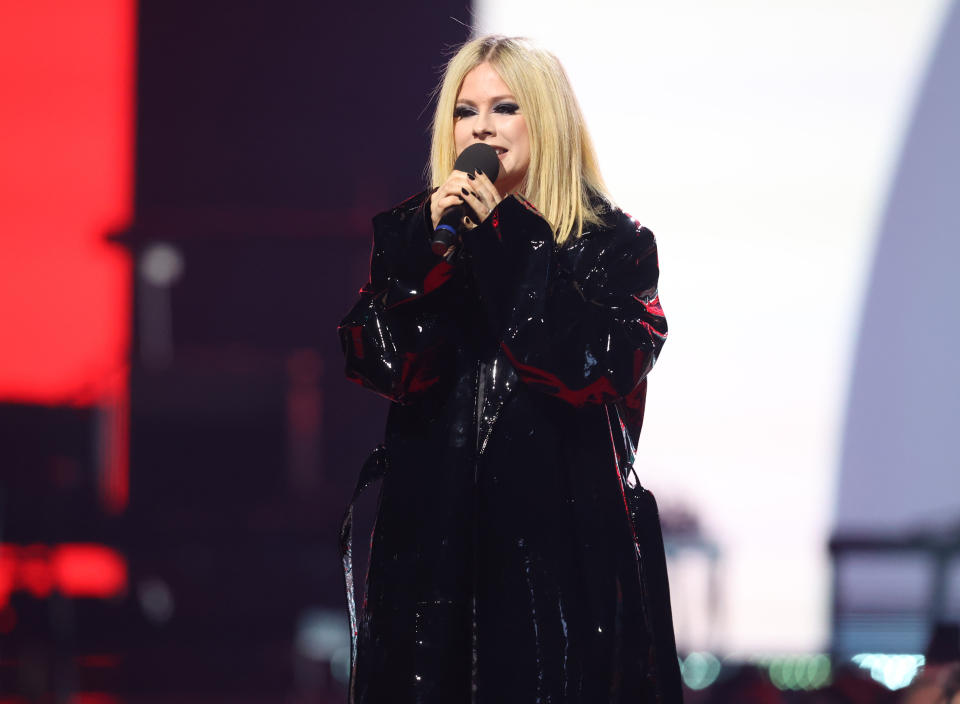 Avril Lavigne presents during the Juno Awards in Edmonton on Monday, March 13, 2023. (Photo via THE CANADIAN PRESS/Timothy Matwey)