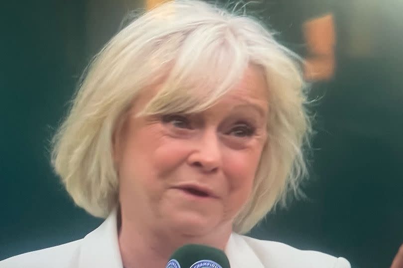 Sue Barker at Wimbledon