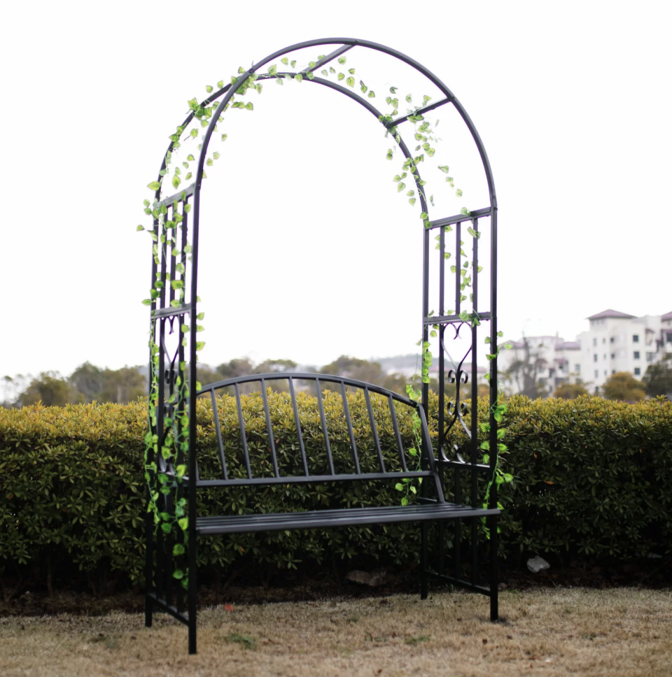 11) Steel Garden Arch with Bench