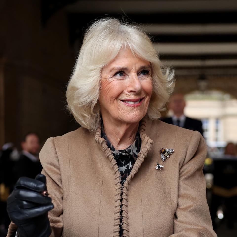 Queen Camilla sparks mystery in never-before-seen insect brooches