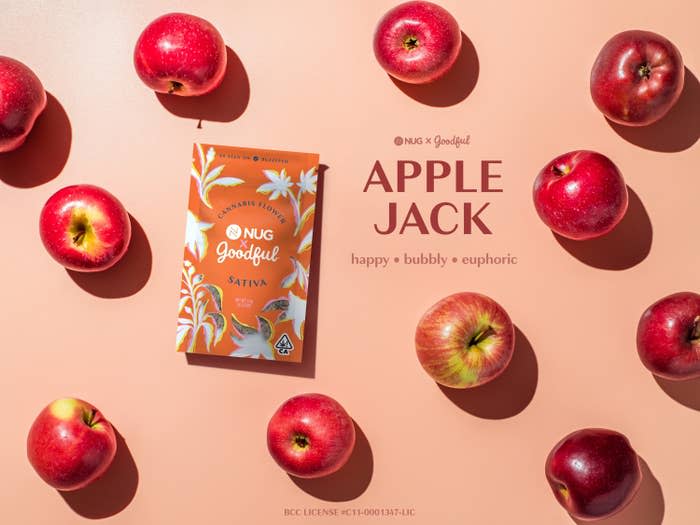 a product shot of apple jack sativa cannabis