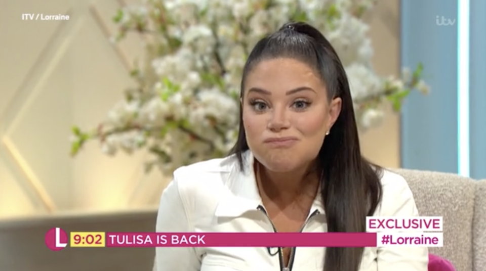 Tulisa opens up about her domestic surgery woes to Lorraine Kelly (ITV)