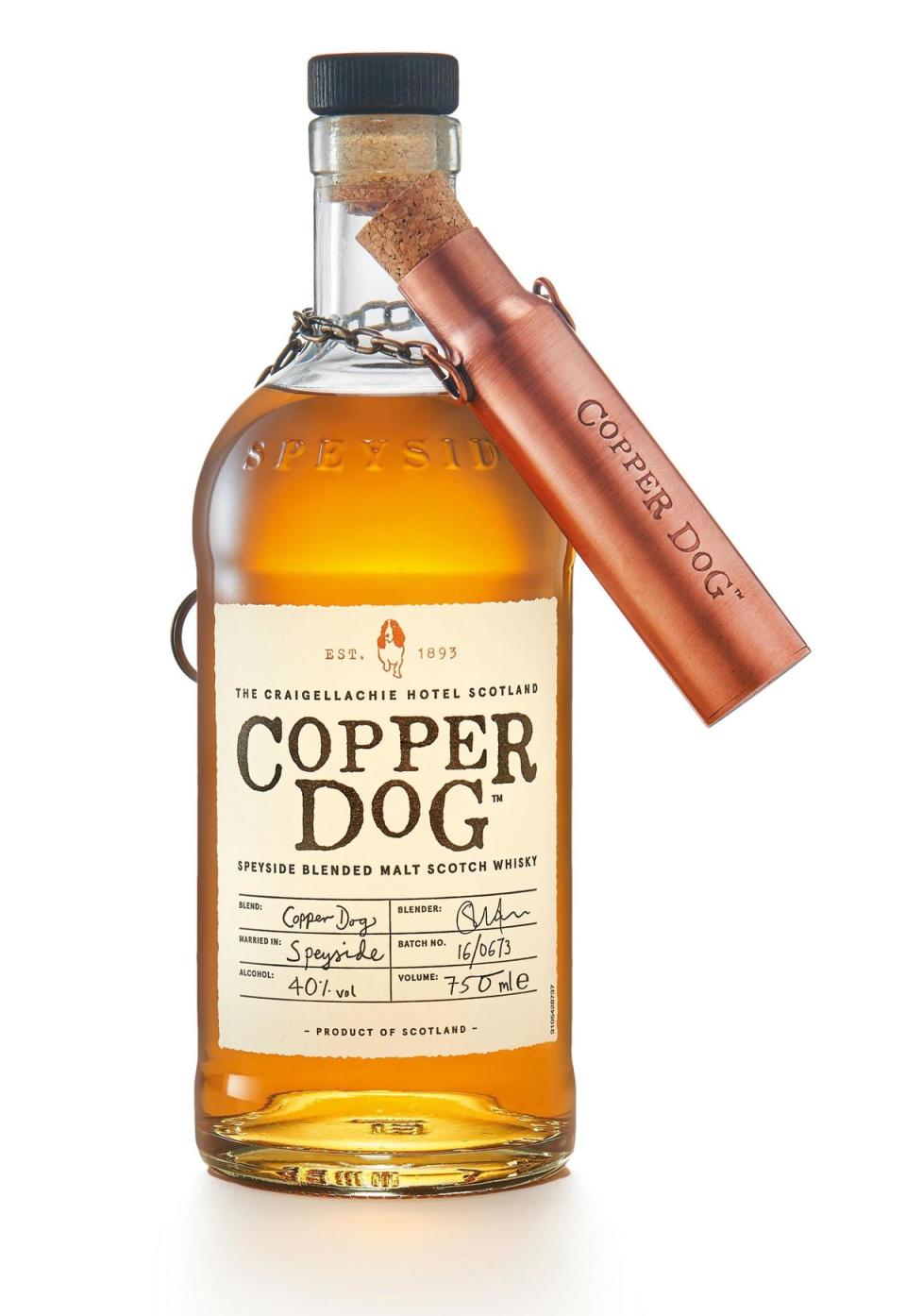 以蘇格蘭傳統銅製私人取酒器的暱稱「Cooper Dog」為名的威士忌，是帝亞吉歐蓄勢待發的平價威士忌。