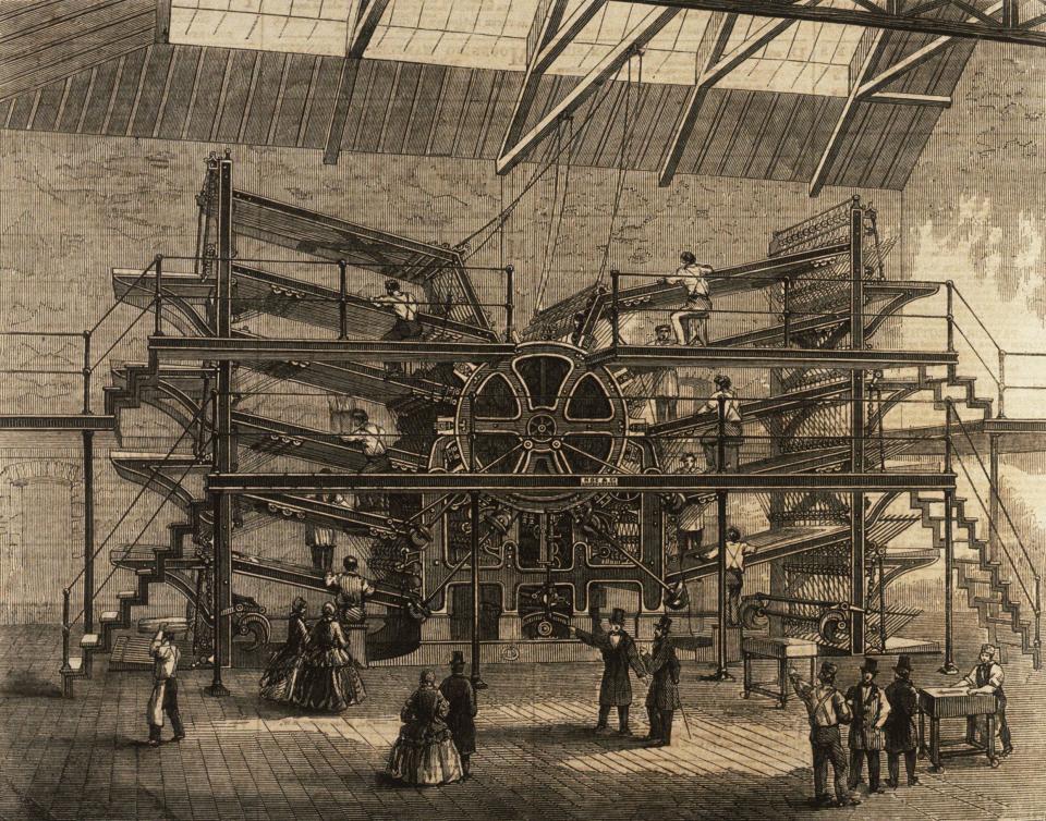 The Daily Telegraph printing presses in the 19th century