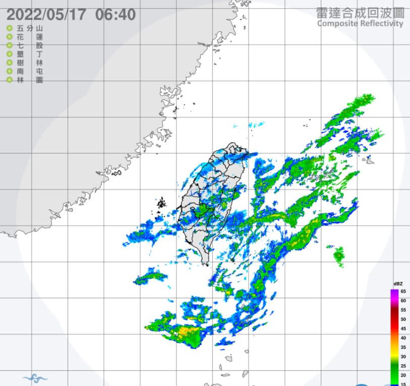 今日水氣逐漸減少，天氣回穩。（圖／中央氣象局）