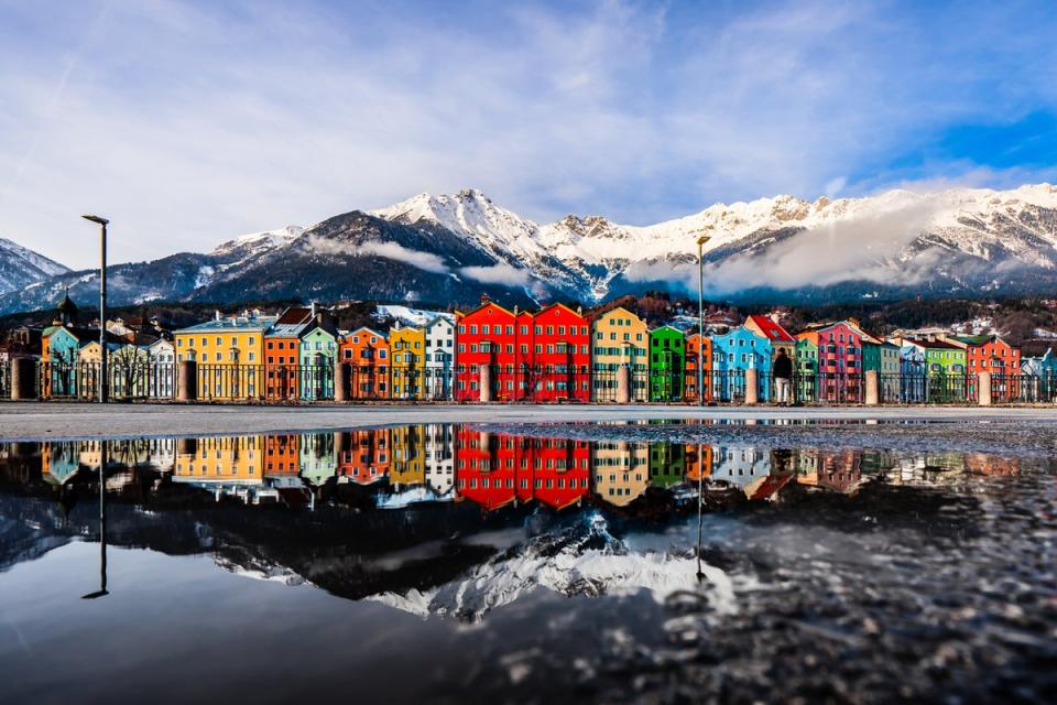 Innsbruck city is backdropped by 13 ski resorts (Getty Images/iStockphoto)