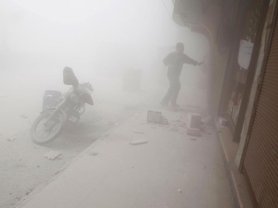 ‘It’s a different kind of fear in Ghouta now ... You hear the planes come and you fear the bombing. But the chemicals are silent. You don’t know you’re dying until you can smell it, and then it is too late’ (AFP/Getty)