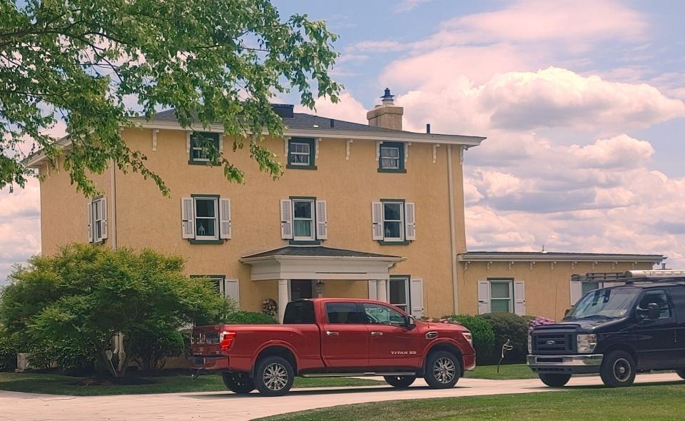 The Bloomsdale Ferry Tavern, now a private residence is where Aaron Burr stayed a night after slaying Alexander Hamilton and crossing the Delaware to the ferry landing in Bristol Township on Green Lane