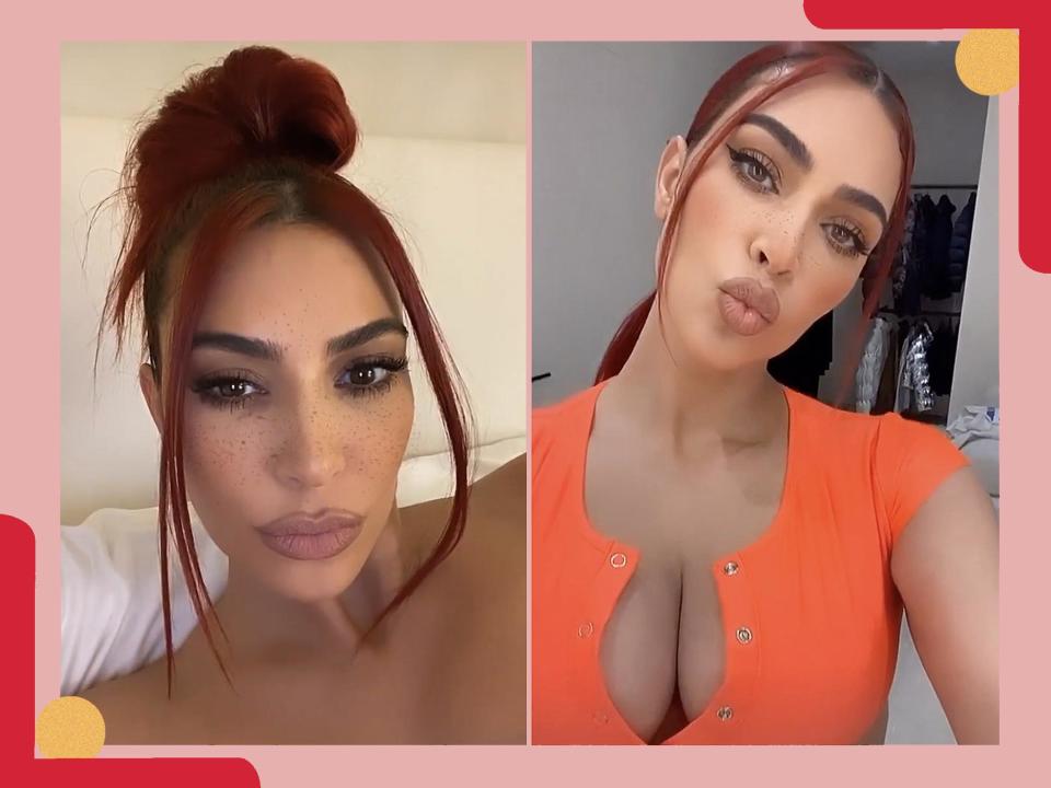 <p>Red is set to be the colour of the summer thanks to Kim Kardashian West's new Nineties-inspired do</p> (Kim Kardashian West Instagram)