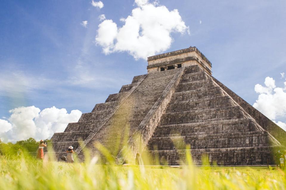 The Temple of Kukulkan at the Chichen Itza ruins