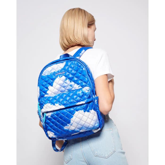 56) Cloud Print City Metro Backpack