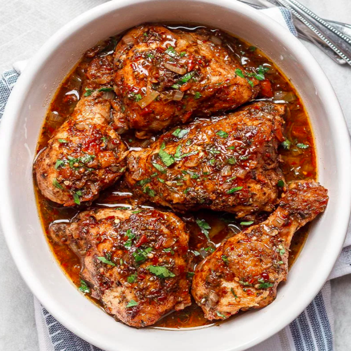 Sweet, savory, and ridiculously easy to make.Recipe: Honey Balsamic Chicken
