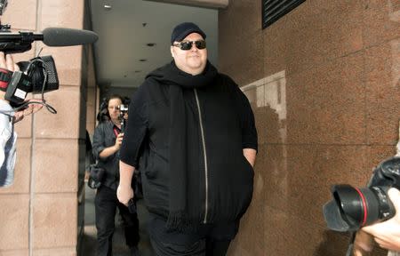 German tech entrepreneur Kim Dotcom arrives at an Auckland court, December 23, 2015. REUTERS/Chris Cameron/File Photo