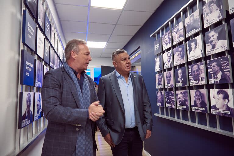 Andrés Fassi y Claudio Tapia, en una imagen de archivo cuando el presidente de la AFA recorrió las instalaciones del predio de la T en Córdoba