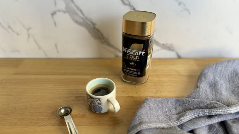 Intense espresso coffee