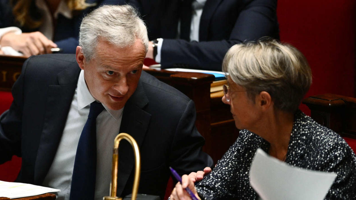 Cet argument du gouvernement (ici Élisabeth Borne et Bruno Le Maire) contre les grévistes se retourne contre lui avant le 49.3.