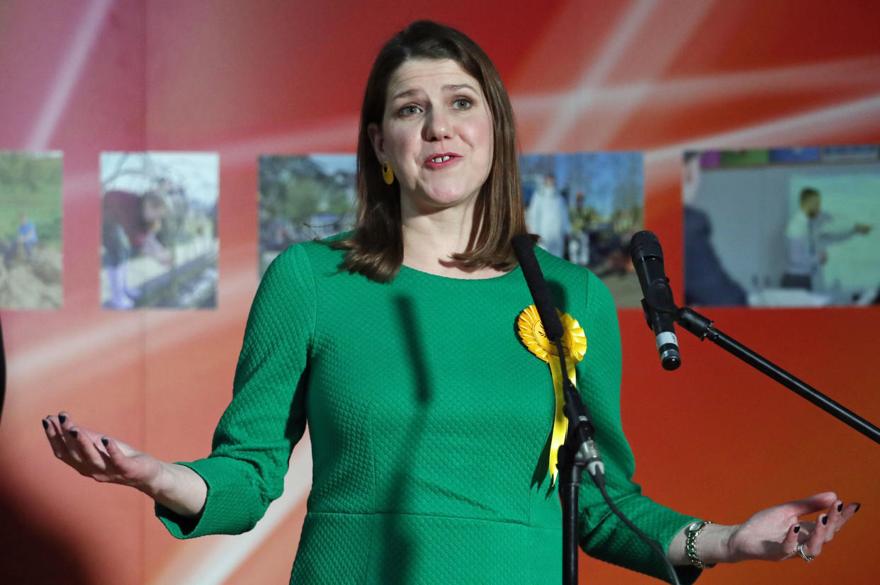 Lib Dem leader Jo Swinson speaks as she loses her East Dumbartonshire constituency in the 2019 General Election, during the count at the Leisuredome, Bishopbriggs.