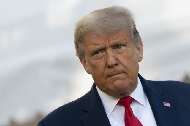 President Donald Trump departs the White House