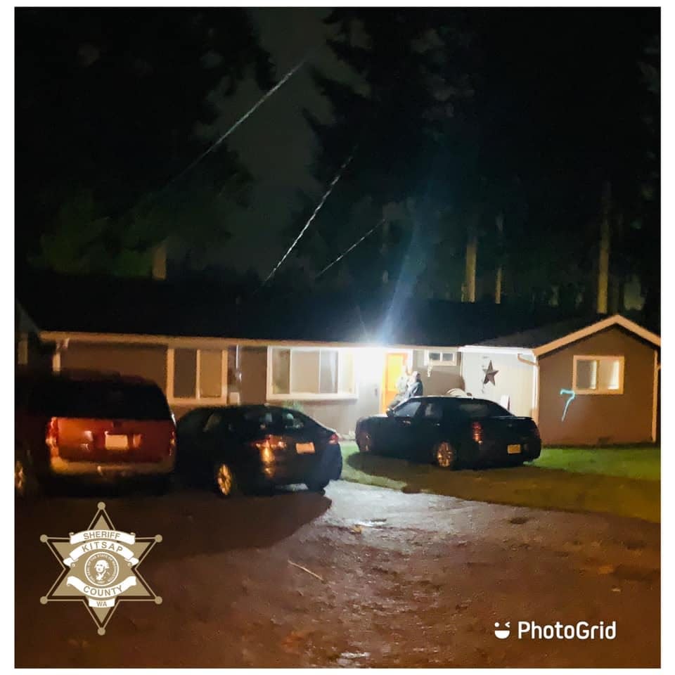 Kitsap County sheriff's detectives posted to social media this photo of a South Kitsap house where two men were shot at a party early Thanksgiving morning.