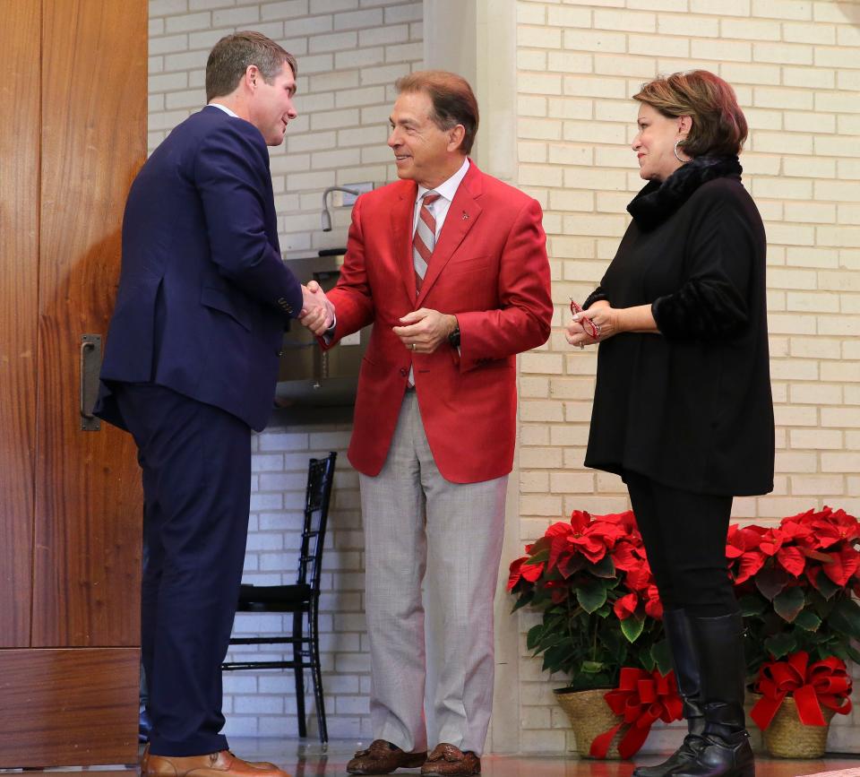 The Nick's Kids Foundation honored Tuscaloosa area teachers during the annual Nick's Kids luncheon at Tuscaloosa River Market Friday Dec. 13, 2019. Nick and Terry Saban, along with the Nick's Kids Foundation, donated $1.25 million to the City of Tuscaloosa to transform the former Tuscaloosa News building into the Saban Center.