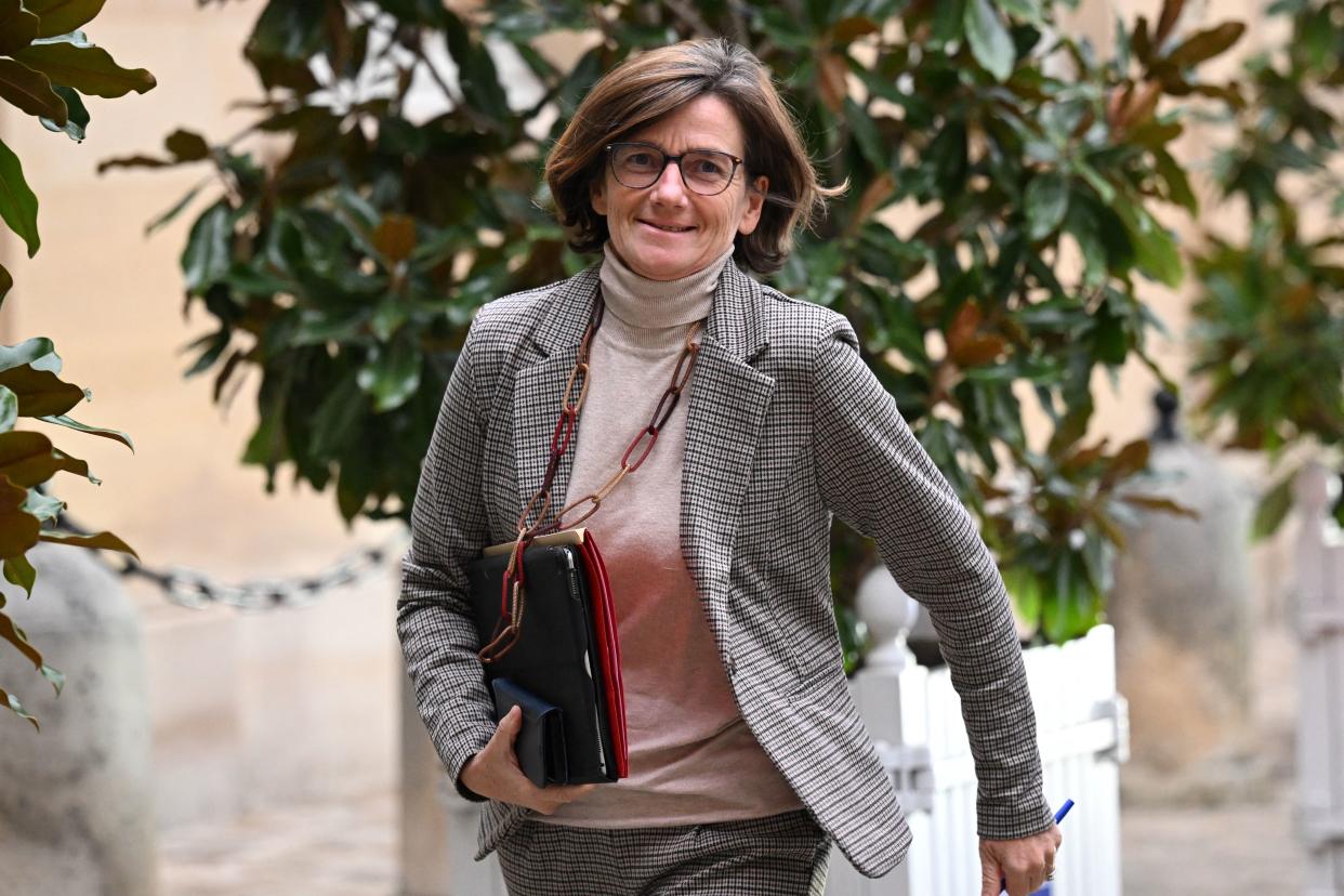 Agnès Firmin Le Bodo, ministre de la Santé et de la Prévention, au coeur d'une nouvelle polémique  (Photo by Bertrand GUAY / AFP)