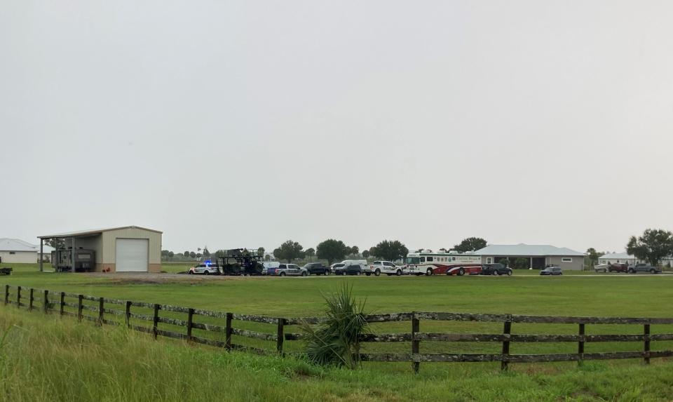 St. Lucie County Sheriff’s Office responds to a plane crash at a residence in the 20000 block of Southern Star Drive, in St. Lucie County, off north Sneed Road near Orange Avenue. Sheriff's officials said the plane crashed into the building on the left in this picture.