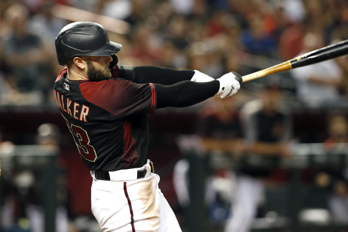 Christian Walker 2019 Game-Used Los D-backs Jersey, 9/28/19 vs. Padres:  Walker Goes 2-3 with a Grand Slam and Solo Home Run. D-backs Won 6-5.